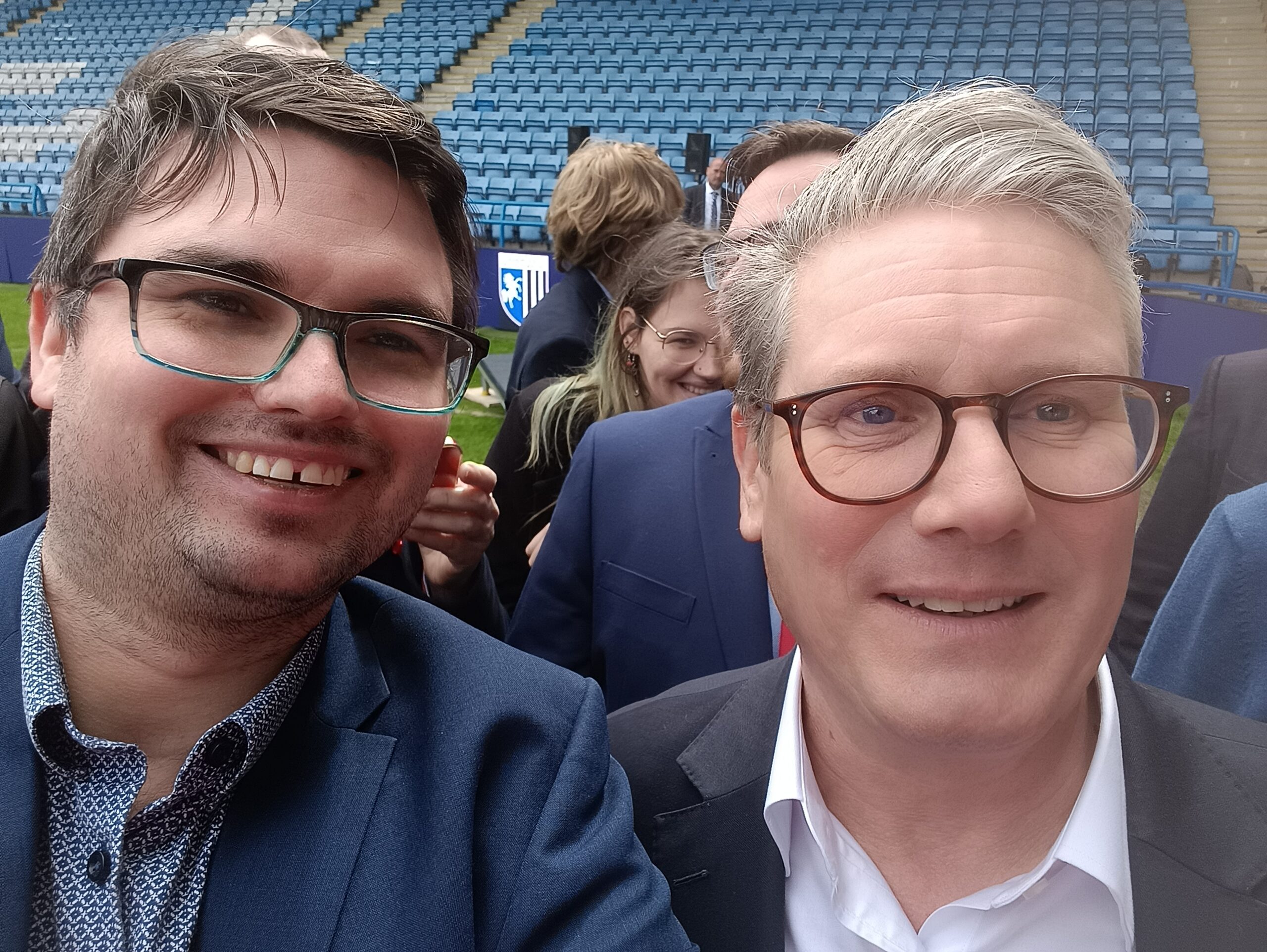 Lewes Labour parliamentary candidate, Danny Sweeney, with Sir Keir Starmer